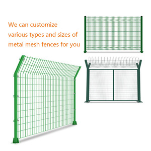 Ventes directes d'usine Panneau 3D Panneaux de clôture en acier galvanisé par métal Grillage soudé Fil de fer enduit de PVC <span class=keywords><strong>Mes</strong></span> - Product Image 2
