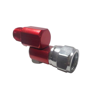 Adaptador de Bomba de Aire para Pistola de Pulverización Neumática Huiyan, Conector de Codo de 90 Grados, Aleación de Aluminio Roja - Product Image 2