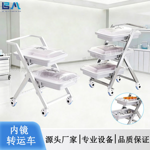 Boan Medical <b>Tool</b> Cart Stainless Steel 3 Tier Hospital Instrument <b>Trolley</b> With Pmma Tray And Silent Wheels - Product Image 3