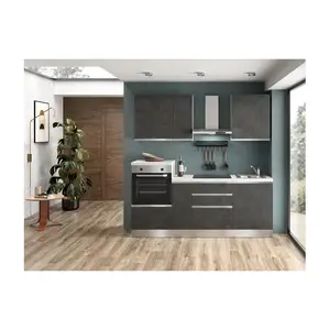 Tủ bếp được trang bị sẵn hiệu quả-bàn làm việc, thiết bị và lò cao bao gồm-Giải pháp nhà bếp đáng tin cậy