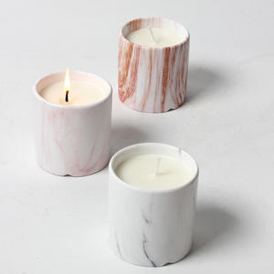 Diskon besar mewah kustom keramik wangi tempat lilin Matte beton Jar pembuluh dekoratif untuk Natal dibuat dengan lilin kedelai - Product Image 4