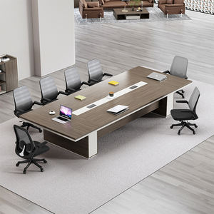 Grande tavolo da conferenza per ufficio Desktop Extra lungo adatto per riunioni annuali aziendali grandi seminari e attività di formazione - Product Image 2