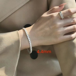 Brazalete de Tenis con Diamantes Cultivados <span class=keywords><strong>en</strong></span> Laboratorio de <span class=keywords><strong>14k</strong></span> CVD/HPHT de Alta Calidad, Entrega Rápida, Uso Diario - Product Image 2