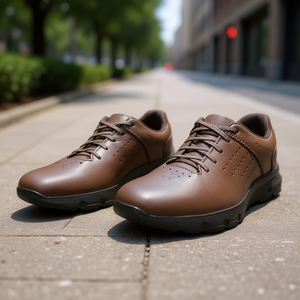 Chaussures de marche en cuir pour femmes Karosso 7400, bout rond, talon plat, confortables, à lacets, décontractées, toutes saisons, semelle intermédiaire en EVA, semelle extérieure en caoutchouc - Product Image 2