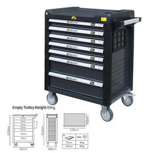 Cheap General Metal 7 Drawers Tools Trolley Set Combine Kit Auto Repair Tool Box Rolling Cabinet