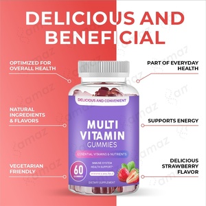Amaz Gommes multivitaminées très vendues Bonbons gel à saveur de fruits <span class=keywords><strong>Vitamine</strong></span> <span class=keywords><strong>a</strong></span> B6 B12 C - Product Image 3