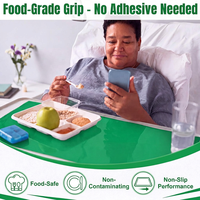 Tapete de Silicona Antideslizante de 8" x 6 pies, Verde, Cortable, de Grado Alimenticio Mesas y Bandejas para Sillas de Ruedas para Rehabilitación de Personas Mayores