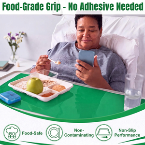 Tapis en silicone antidérapant 8 po x 6 pi vert découpable de qualité alimentaire. Tables et plateaux pour fauteuils roulants de réadaptation pour personnes âgées : Améliorez la qualité de vie - Product Image 3