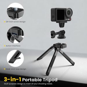 Soporte Magnético para Trípode para Action 6/5 <span class=keywords><strong>Pro</strong></span>/<span class=keywords><strong>4</strong></span>/Osmo Nano/Osmo Pocket 3/360 <span class=keywords><strong>Go</strong></span> <span class=keywords><strong>Pro</strong></span> <span class=keywords><strong>Hero</strong></span> 13/12/1/<span class=keywords><strong>4</strong></span>" Insta360 X5/X4 - Aleación de Aluminio - Product Image 2