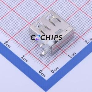 906-262A1012D10200 <b>USB</b> Connector Through hole Component (THT) Connector Type-<b>A</b> <b>USB</b> <b>2.0</b> Female Side Insert - Product Image 2