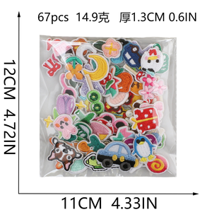 Оптовая цена: милые нашивки с мультяшными рисунками (животные, фрукты, сердца, цветы, бантики, автомобили) для детской одежды - Product Image 2