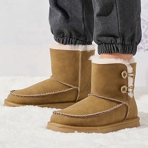 All'ingrosso stivali <span class=keywords><strong>da</strong></span> <span class=keywords><strong>neve</strong></span> a doppio bottone <span class=keywords><strong>da</strong></span> uomo 39-45 scarpe invernali calde in pelle di grandi dimensioni antiscivolo Sole Casual scarpe <span class=keywords><strong>da</strong></span> esterno Casual - Product Image 1