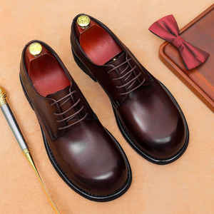 Zapatos de Piel Genuina Hechos a Mano de Alta Calidad, con Punta Cerrada, Antideslizantes, Ligeros, Transpirables y Aislantes para Otoño - Product Image 3