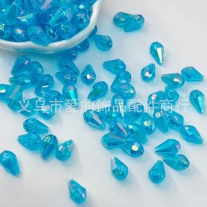 Perles acryliques en forme de goutte d'eau 9x13mm couleur AB transparentes pour la fabrication de bijoux, perles en vrac, origine Yiwu - Product Image 2