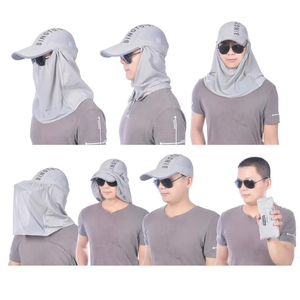Cappello da Baseball Mimetico Pieghevole e Portatile ad Asciugatura Rapida con Visiera Rimovibile e Copricollo, Cappello Parasole Traspirante per l'Estate e l'Esterno - Product Image 6