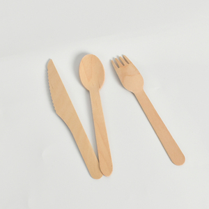 Mẫu miễn phí nhà sản xuất tre dao kéo Bộ dùng một lần Flatware bảng dao muỗng nĩa cho đưa ra thực phẩm - Product Image 4