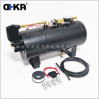 Compresseur d'air miniature en fer 12V 3L 150PSI avec réservoir pour klaxons pneumatiques, compatible universellement avec les camions, les autobus et les voitures AS174+AS032