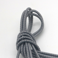 Cordon élastique noir de 2,5 mm avec point de saut réfléchissant blanc, fonction antichoc et imperméable pour chaussures, approvisionnement en usine