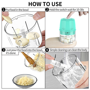 Stainless Steel Kitchen Appliances 250ml <b>Mini</b> Food Chopper Blender Onion Garlic Meat Crusher - Product Image 4