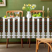 Couverture de nappe éthiopienne érythréenne vêtements rectangulaires <span class=keywords><strong>toile</strong></span> <span class=keywords><strong>cirée</strong></span> imperméable sur la Table pour manger café cuisine salon - Product Image 2