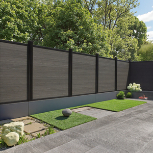 Set lengkap pagar plastik komposit kayu Tiongkok dengan dikirimkan pagar dinding bergalur Panel komposit sinar ekstrusi granul - Product Image 1