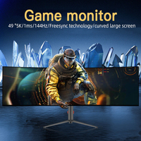 Moniteur de jeu PC 49 pouces 4K sans cadre, LED LCD 165 Hz, dalle IPS plate, 1 ms, HDR600, synchronisation, moniteur ultra-large pour jeux