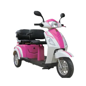 Tandem two seater three wheel electric mobility scooter/handicapped for adults