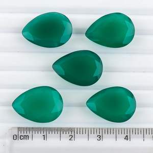 Piedra Preciosa de Ónix Verde Natural Yashee, Corte Pera de 18x13 mm, para Joyería - Product Image 4