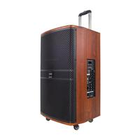 Sistema de Altavoces Inalámbricos para Karaoke con Trolley para Exteriores de 15 Pulgadas y 400 Vatios de Alta Potencia