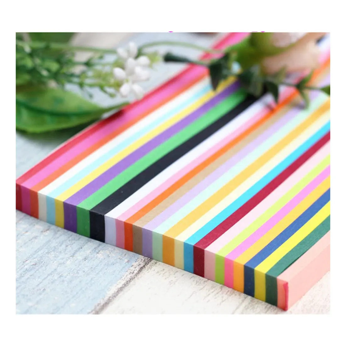 2340 Sheets Double Sided Custom Craft Colored Origami Lucky Star Paper Strips Folding Papers for DIY Decoration