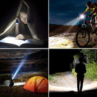 Mini lampe torche LED personnalisable OEM ODM avec logo, rechargeable USB-C, zoomable, en aluminium, pour randonnée en extérieur, urgence, vente en gros