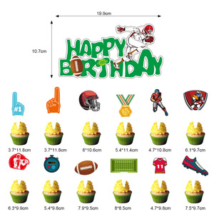 <span class=keywords><strong>Rugby</strong></span> Thème Fête D'<span class=keywords><strong>anniversaire</strong></span> <span class=keywords><strong>Décoration</strong></span> En Gros Triangle Queue Bannières Nid D'abeille Pièce Maîtresse Table Topper <span class=keywords><strong>Décoration</strong></span> - Product Image 2