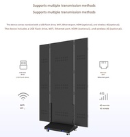 Affichage numérique LED mobile pliable OEM avec gestion par application à distance pour la présentation de produits en magasin d'électronique