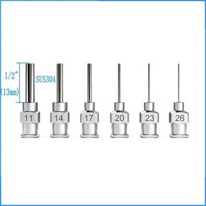 Agujas Dispensadoras <span class=keywords><strong>de</strong></span> Fluidos <span class=keywords><strong>de</strong></span> Acero Inoxidable con Punta Roma <span class=keywords><strong>de</strong></span> 1/4, 1/2, 1, 1 1/2, 2 Pulgadas, Calibre 8 ~ <span class=keywords><strong>30</strong></span> - Product Image 6