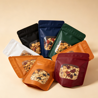 Plastic zakjes verpakkingen op maat gemaakte staande zakjes met venster, voedselveilig, hersluitbaar, voor snacks, noten, gedroogd fruit