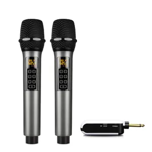 Pengiriman Cepat Produk Mikrofon Nirkabel Profesional Uhf Kartu Suara Eksternal Mikrofon Dj Mikrofon Nirkabel
