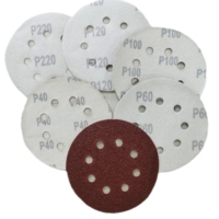 115mm rouge oxyde d'aluminium crochet et boucle papier de sable disque de ponçage rond disque de meulage pour outils abrasifs muraux en bois