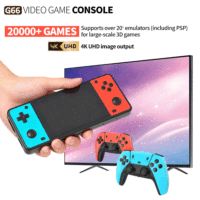 Console de jeu portable rétro G66 Arcade, manette sans fil 2,4 GHz, stick de jeu 4K sans fil, 10001-15000 jeux intégrés X2 64 Go