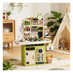 Mini <b>Kitchen</b> Toy Set Kids Chef Counter <b>Sink</b> Storage Cupboard Cooking Practice Imagination Skill Training Parent Child Fun - Product Image 5