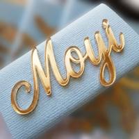 MOYI Carte de table personnalisée en acrylique doré ou argenté, découpée au laser, pour décoration de mariage et de banquet