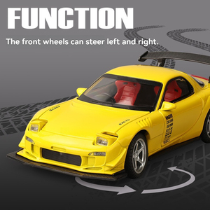 รถโมเดล Mazd RX7 FD3S อัลลอยด์ ไดแคสต์ ขนาด 1:32 แบบดึงถอยหลัง รถสปอร์ตจำลอง ของเล่นเด็ก ตกแต่งบ้าน ล้อซูปรา - Product Image 4