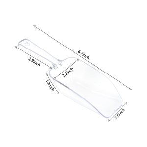 Clear <strong>Plastic</strong> Ice Scoops <strong>Tongs</strong> Set for Serving Food, <strong>Mini</strong> Candy Scoops for Candy Buffet Dry Goods Freezer Bin Canisters - Product Image 4