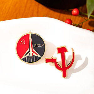 Pas cher En Gros Classique CCCP <span class=keywords><strong>Communisme</strong></span> Broche Soviétique Rétro Étoile À Cinq Branches Badge Alliage Souvenir Émail Épinglette - Product Image 4