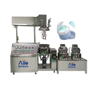 High speed 50L cosmetic cream mixer head wax vacuum emulsifier homogenizer gel heating stirring heating emulsifier