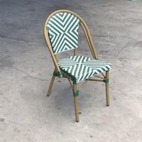 Ensemble de chaises de jardin modernes pour l'extérieur Conception de parc de vignes en métal pour café-restaurant Vacances Campagne Vent Villa Utilisation
