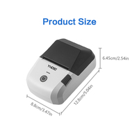 Mini imprimante portable de tickets USB BT 58 mm, imprimante thermique d'étiquettes et de reçus, idéale pour imprimer les factures de taxi, les factures de livraison express