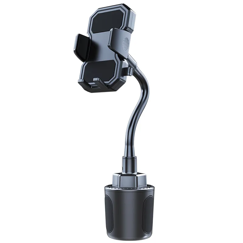 2022 New Car Phone Holder Universal Cup Holder Expander Mount Gooseneck Mobile Stand One-Click Release Socket Phone Accessories