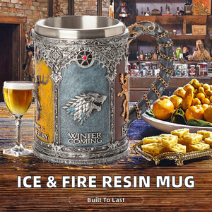 Ice and <b>Fire</b> Relief for Resin Durable Collectible Artisan Mug - Product Image 2