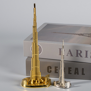 Personalizado Dubai edificios altos modelo turístico artesanías de Metal para regalo adornos de recuerdo artesanía de Metal de aleación de Zinc - Product Image 3