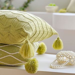 家居装饰针织枕套沙发针织面料枕头可爱扔枕套带流苏装饰沙发 - Product Image 6